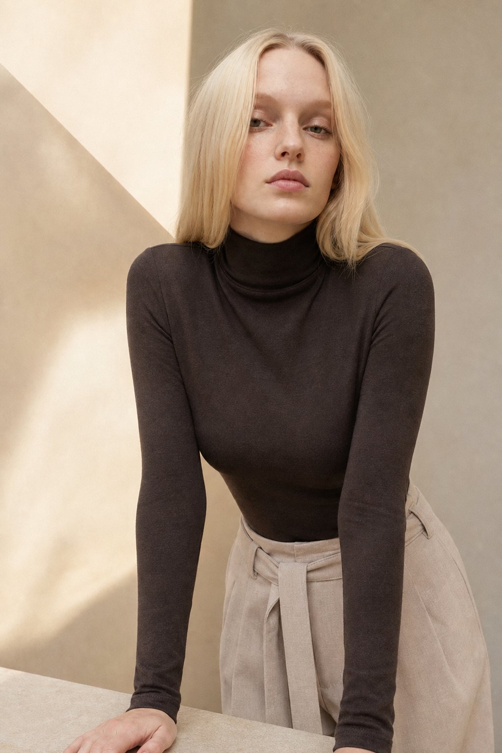 Savona Silhouette Top — Brown, banana_republic product shot