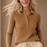 Scholar Ribbed Wool Polo — Camel, banana_republic product shot