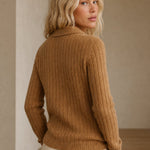 Scholar Ribbed Wool Polo — Camel, banana_republic product shot