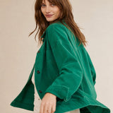 Seaforth Washed Denim Jacket — green, banana_republic product shot