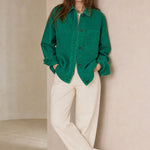 Seaforth Washed Denim Jacket — green, banana_republic product shot
