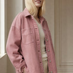 Seaforth Washed Denim Jacket — Pink, banana_republic product shot