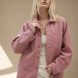 Seaforth Washed Denim Jacket — Pink, banana_republic product shot