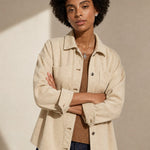 Seaforth Washed Denim Jacket — Ivory, banana_republic product shot