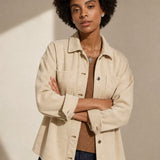 Seaforth Washed Denim Jacket — Ivory, banana_republic product shot