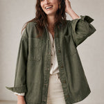 Seaforth Washed Denim Jacket — Forest, banana_republic product shot