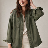 Seaforth Washed Denim Jacket — Forest, banana_republic product shot