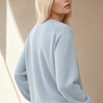 Selene Scarf-Collar Cashmere Pullover — Sky, banana_republic product shot