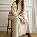Seraphine Satin Fishtail Maxi Skirt — Beige, banana_republic product shot