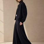 Seraphine Satin Fishtail Maxi Skirt — Black, banana_republic product shot