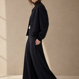 Seraphine Satin Fishtail Maxi Skirt — Black, banana_republic product shot