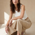 Sienna Luxe Midi Skirt — Khaki, banana_republic product shot
