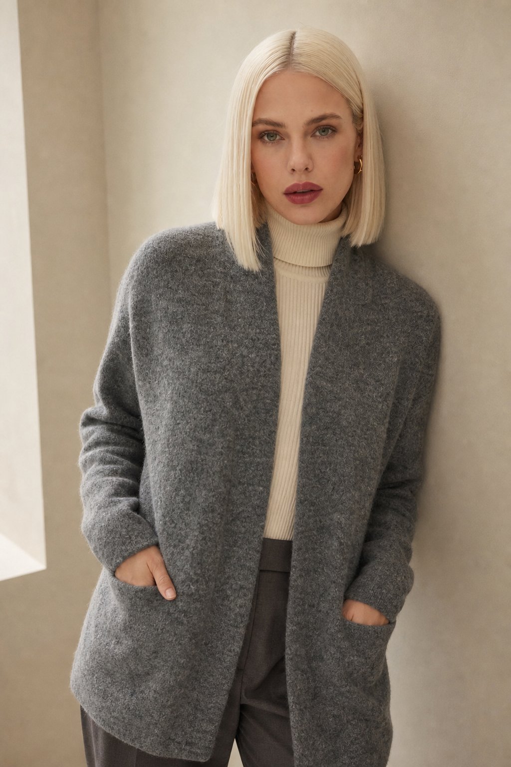 Stockholm Cardigan — Gray, banana_republic product shot