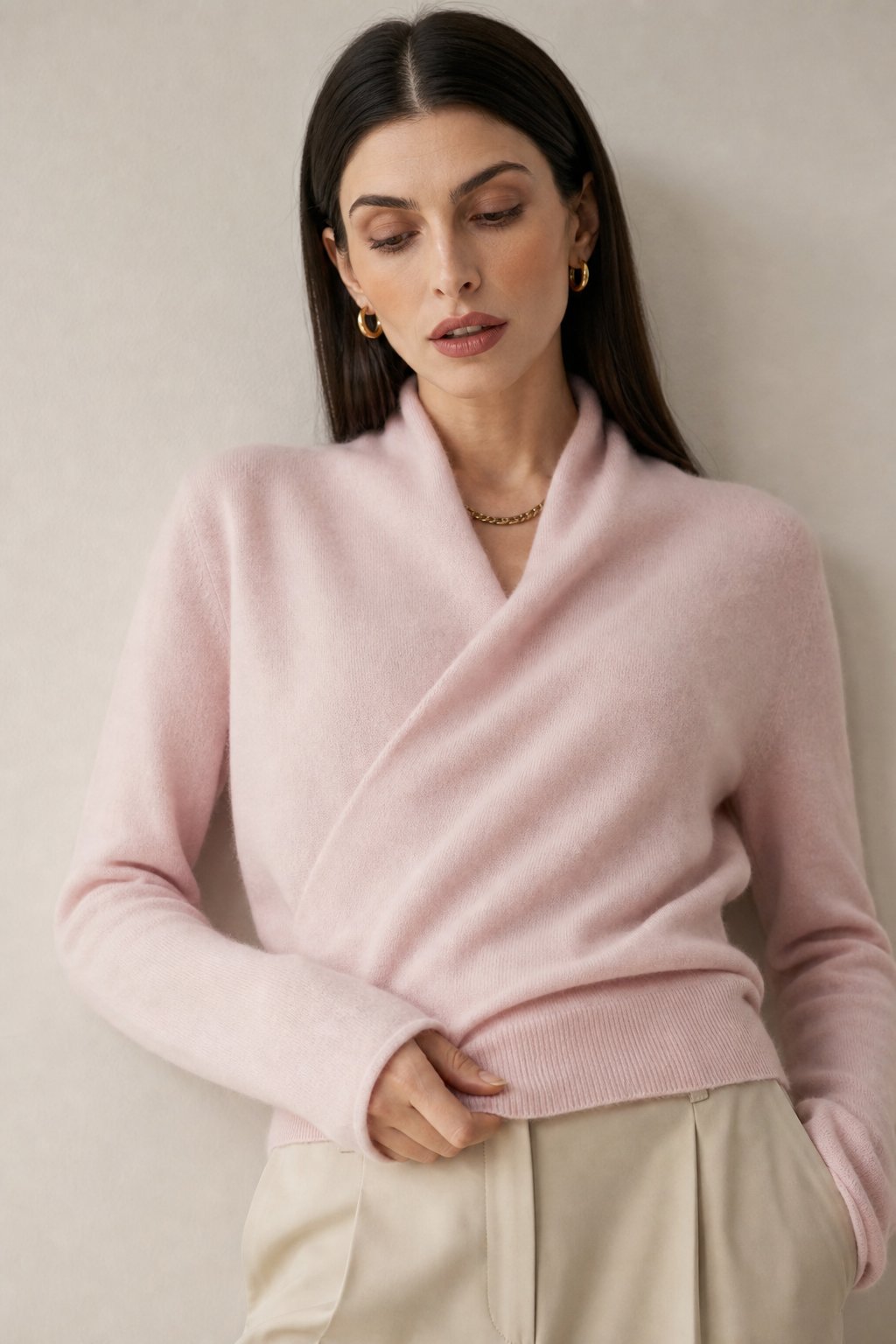 Svalbard Luxe Cashmere Sweater — Pink, banana_republic product shot