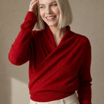 Svalbard Luxe Cashmere Sweater — Red, banana_republic product shot