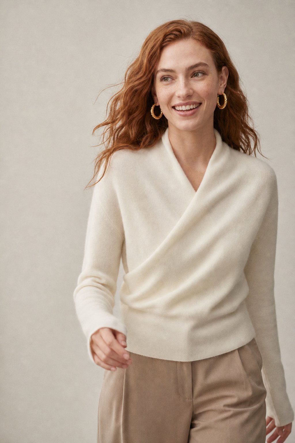 Svalbard Luxe Cashmere Sweater — Ivory, banana_republic product shot