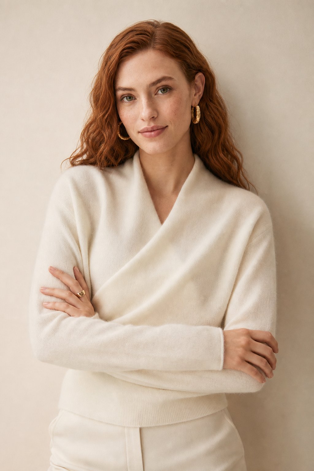 Svalbard Luxe Cashmere Sweater — Ivory, banana_republic product shot