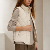 Tatum Quilted Vest — Biege, banana_republic product shot