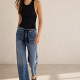 Théa Clément Artisan Pants — Navy, banana_republic product shot