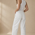 Théa Clément Artisan Pants — White, banana_republic product shot