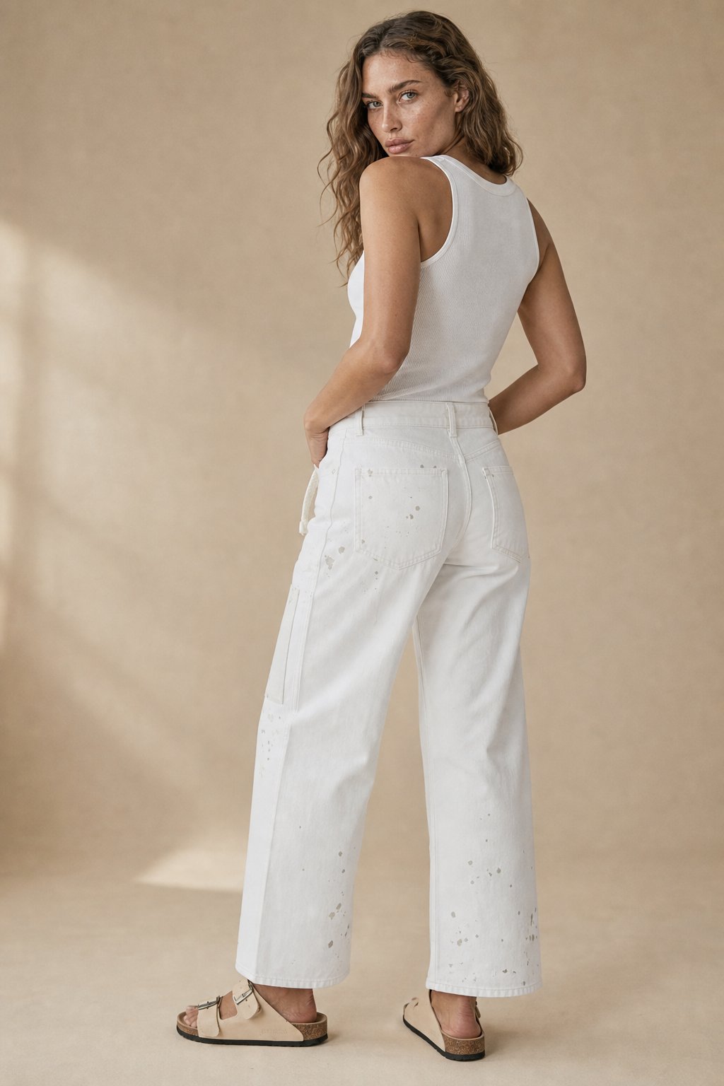 Théa Clément Artisan Pants — White, banana_republic product shot