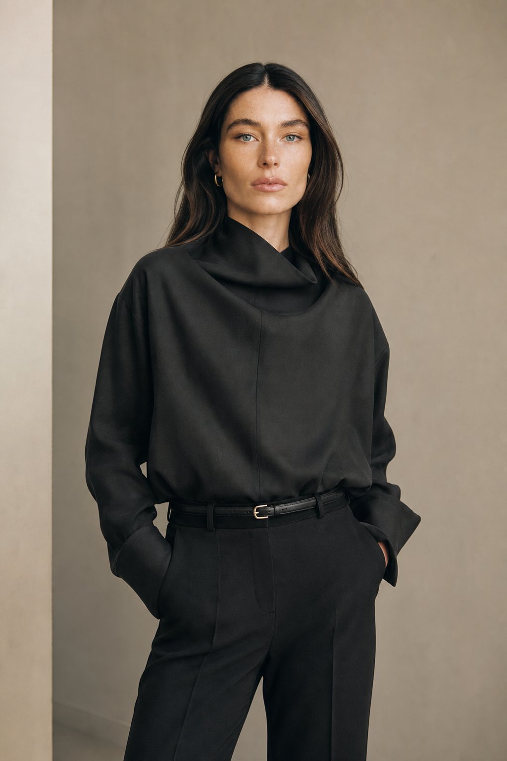 Théa Clément Linen Top — Black, banana_republic product shot