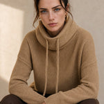 The East Coast Knit Hoodie — Camel, banana_republic product shot