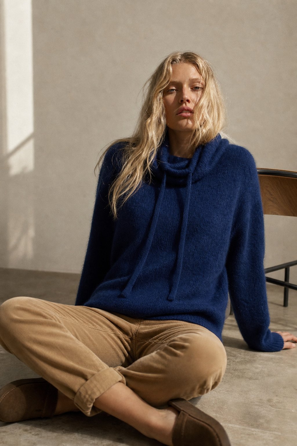 The East Coast Knit Hoodie — Navy, banana_republic product shot