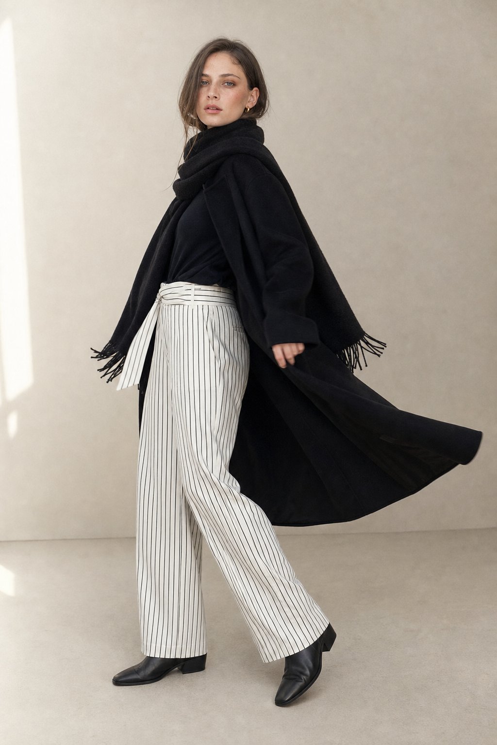 The Everyday Wide-Leg Pant In Cotton — White, banana_republic product shot