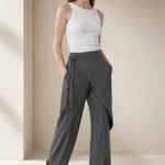 The Everyday Wide-Leg Pant In Cotton — Gray, banana_republic product shot