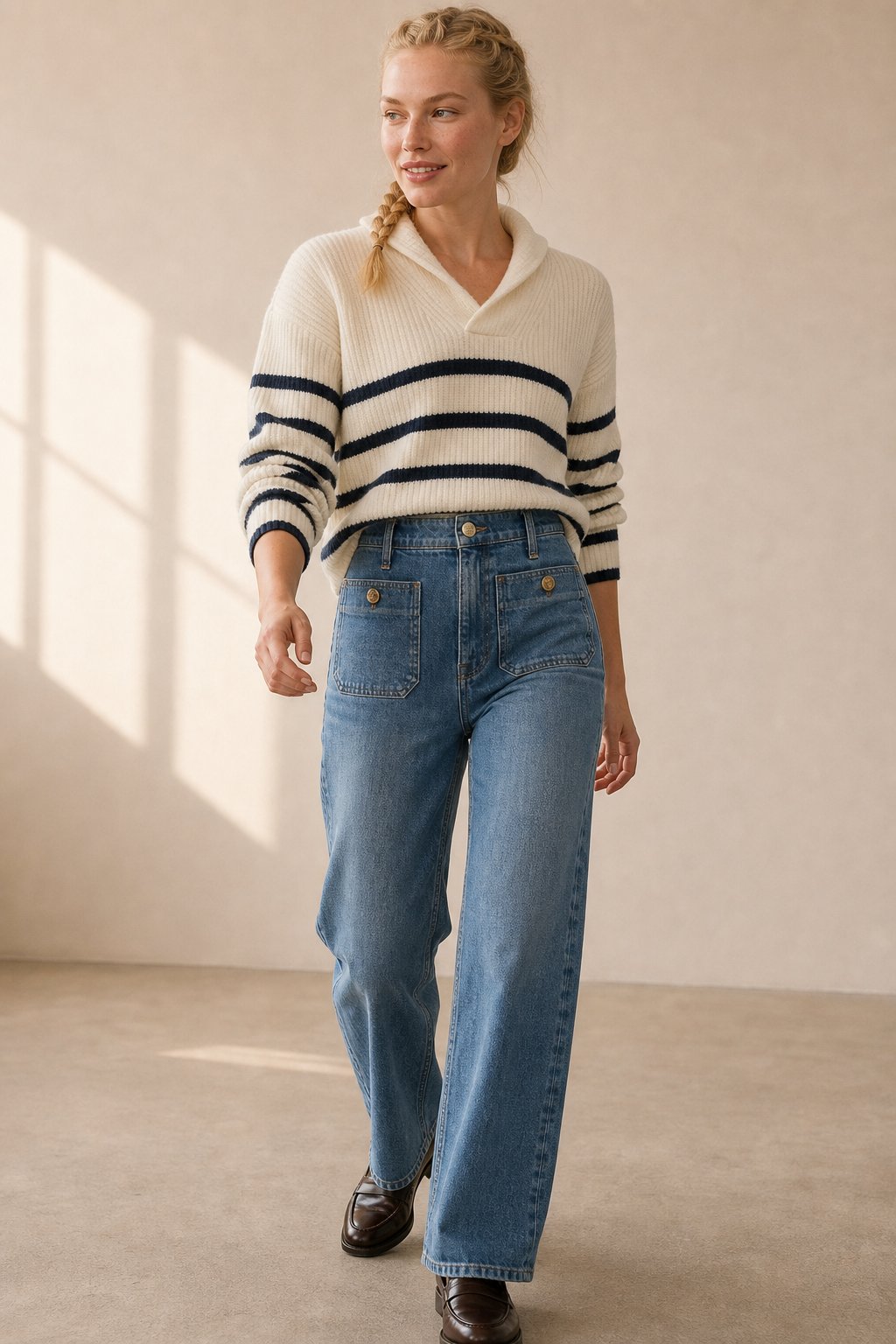 The Icon Classic Wide-Leg Jean — Sky, banana_republic product shot