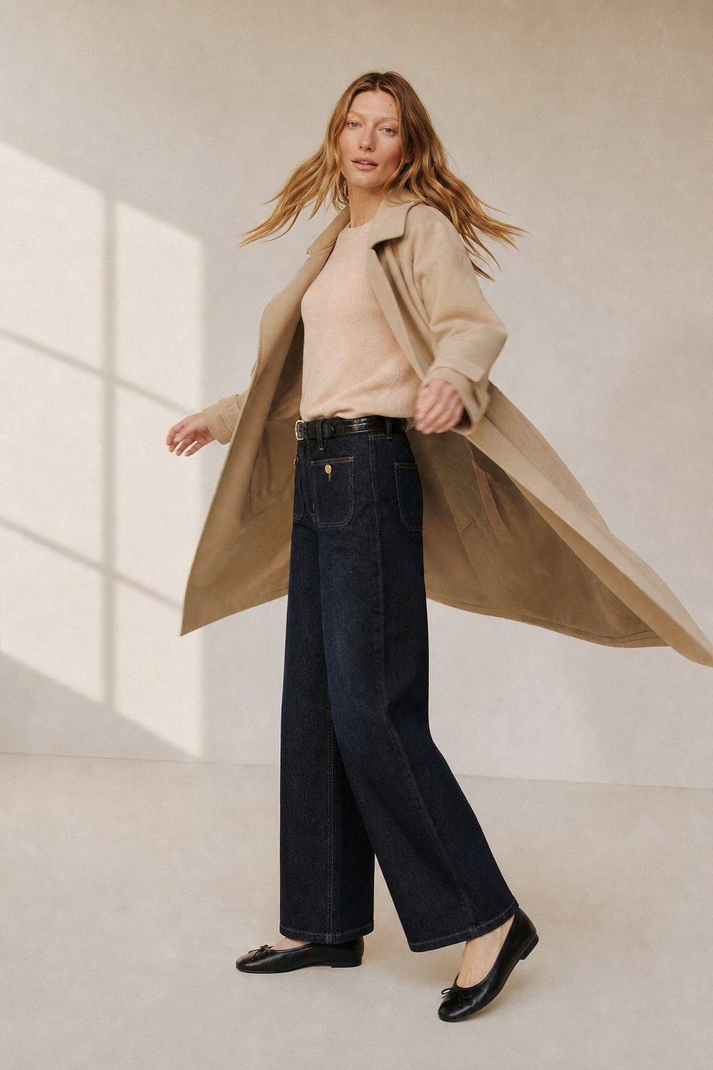 The Icon Classic Wide-Leg Jean — Black, banana_republic product shot