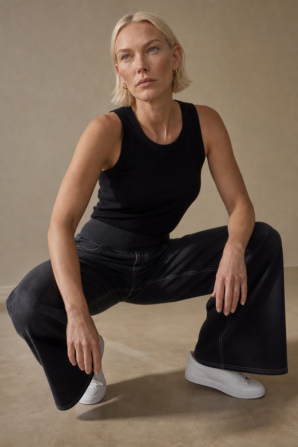 The Pull-On Wide Leg Jean — Dark Gray, banana_republic product shot