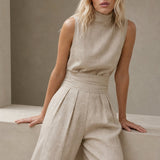 The Sandstone Linen Easy Set — Beige, banana_republic product shot