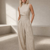 The Sandstone Linen Easy Set — Beige, banana_republic product shot