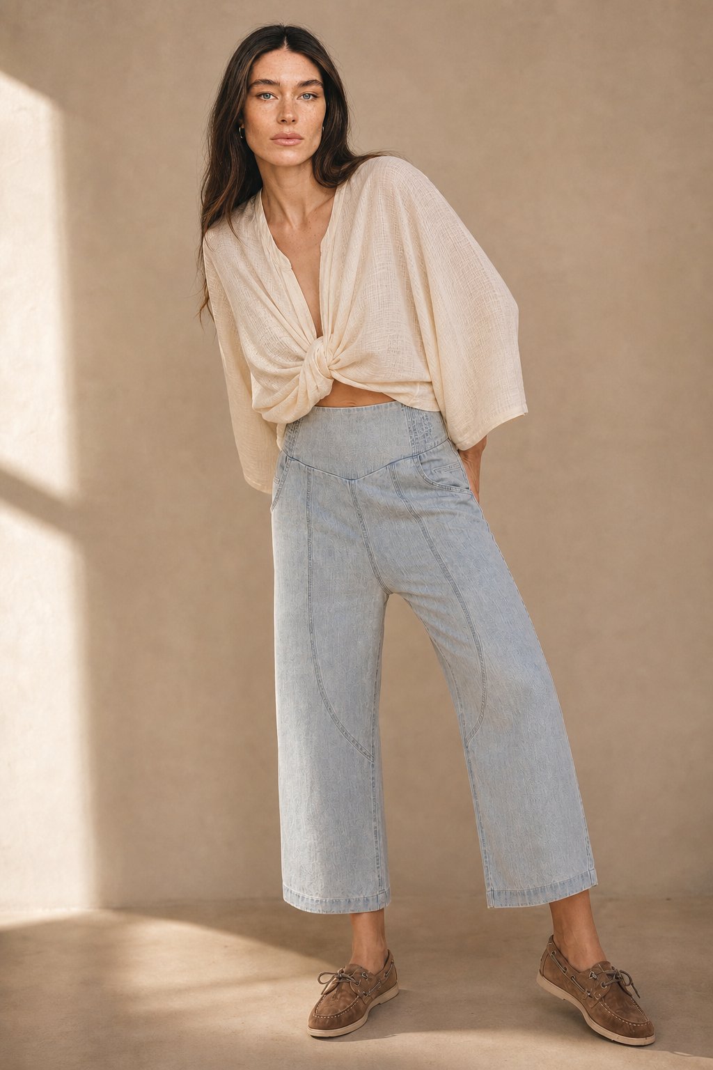 The Weekender Wide Leg Pant, studio product shot