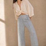 The Weekender Wide Leg Pant, studio product shot