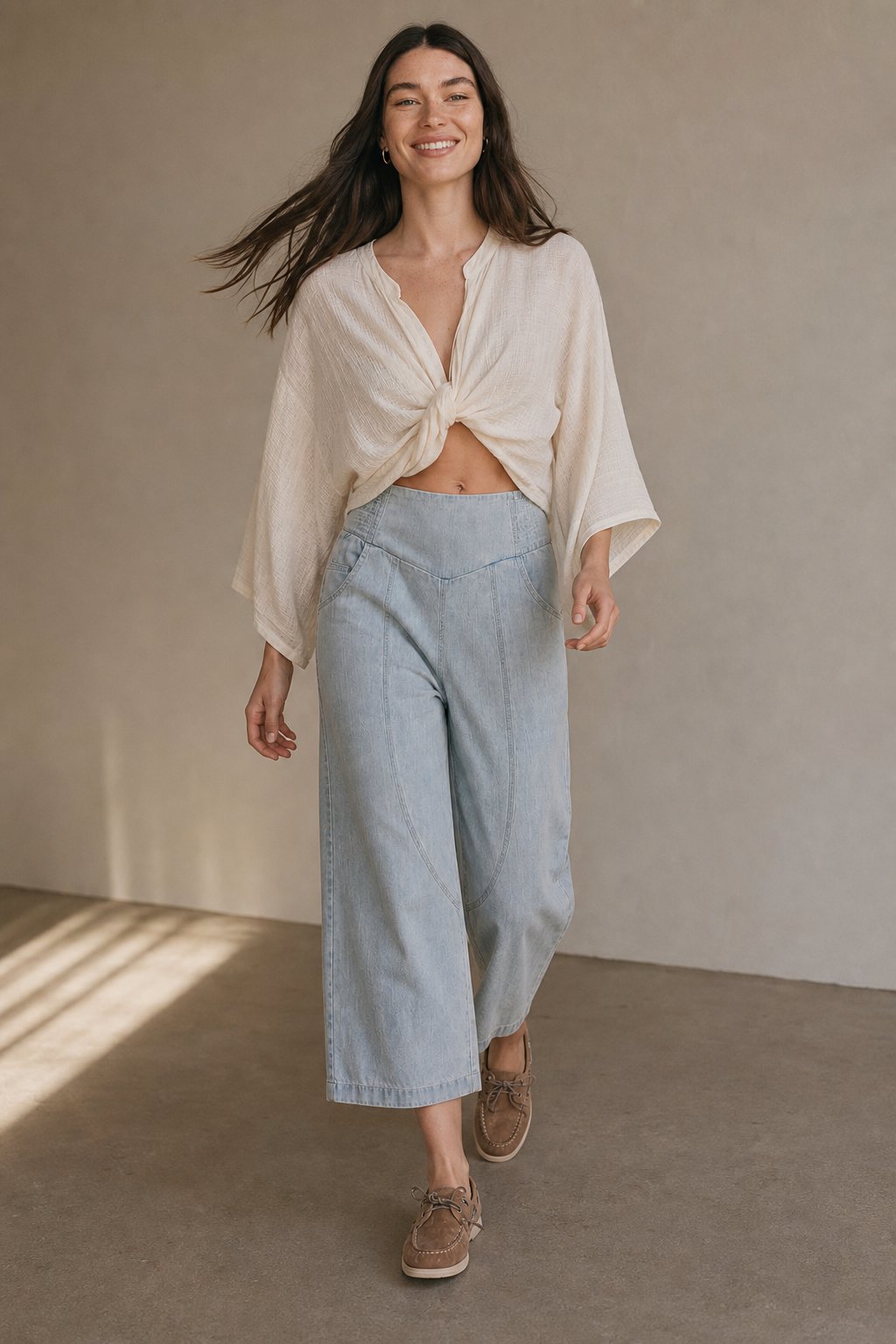 The Weekender Wide Leg Pant, studio product shot