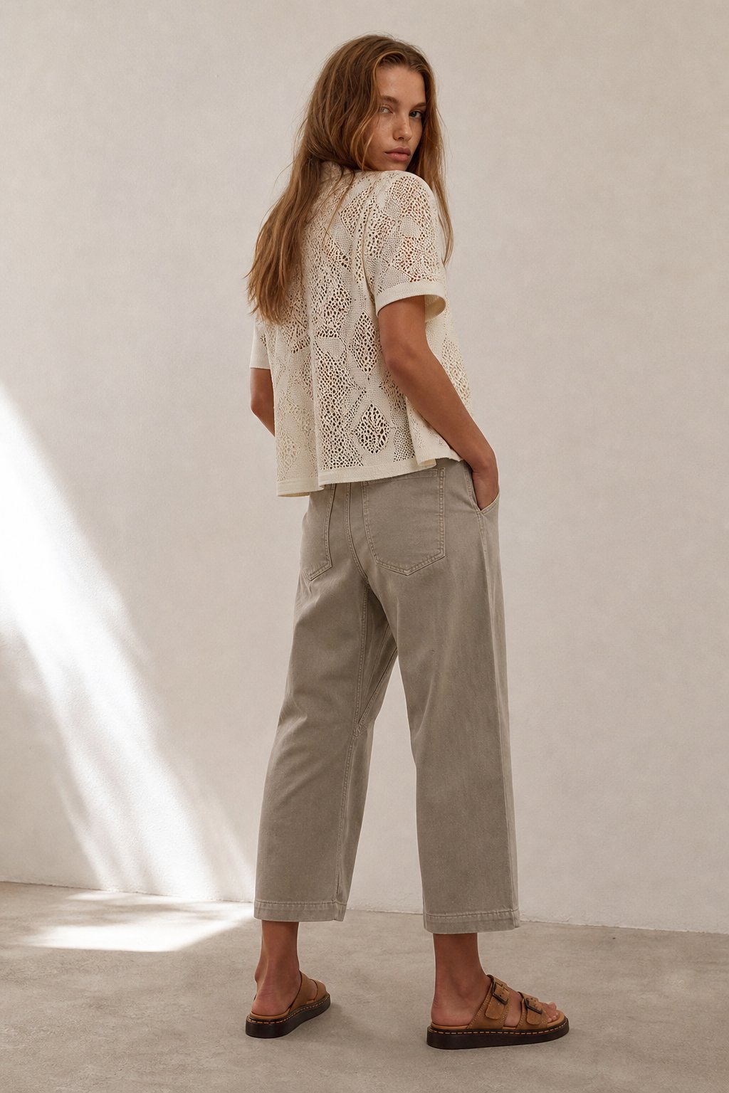 The Weekender Wide Leg Pant, studio product shot