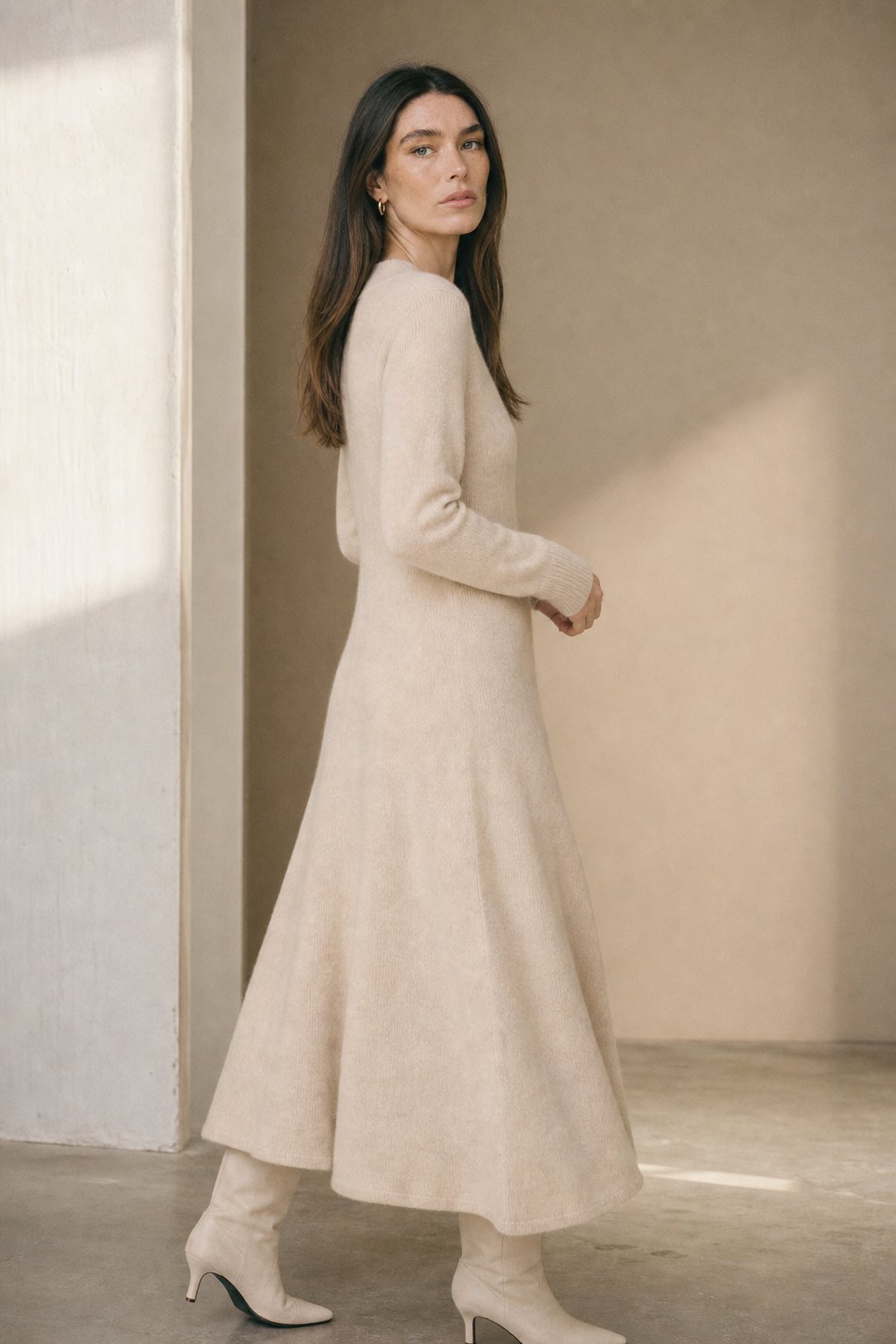 The Winter Luxe Midi — Khaki, banana_republic product shot