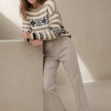 Torino Classic Wool Women's Trousers — Ivory, banana_republic product shot