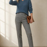 Torino Classic Wool Women's Trousers — Gray, banana_republic product shot