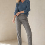 Torino Classic Wool Women's Trousers — Gray, banana_republic product shot