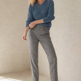 Torino Classic Wool Women's Trousers — Gray, banana_republic product shot