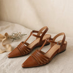 Tusancy Italian Leather Traveler Low Heel — Brown, studio product shot