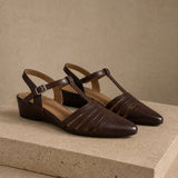 Tusancy Italian Leather Traveler Low Heel — Coffee, studio product shot