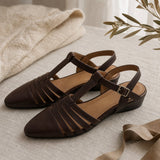 Tusancy Italian Leather Traveler Low Heel — Coffee, studio product shot