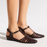 Tusancy Italian Leather Traveler Low Heel — Coffee, studio product shot