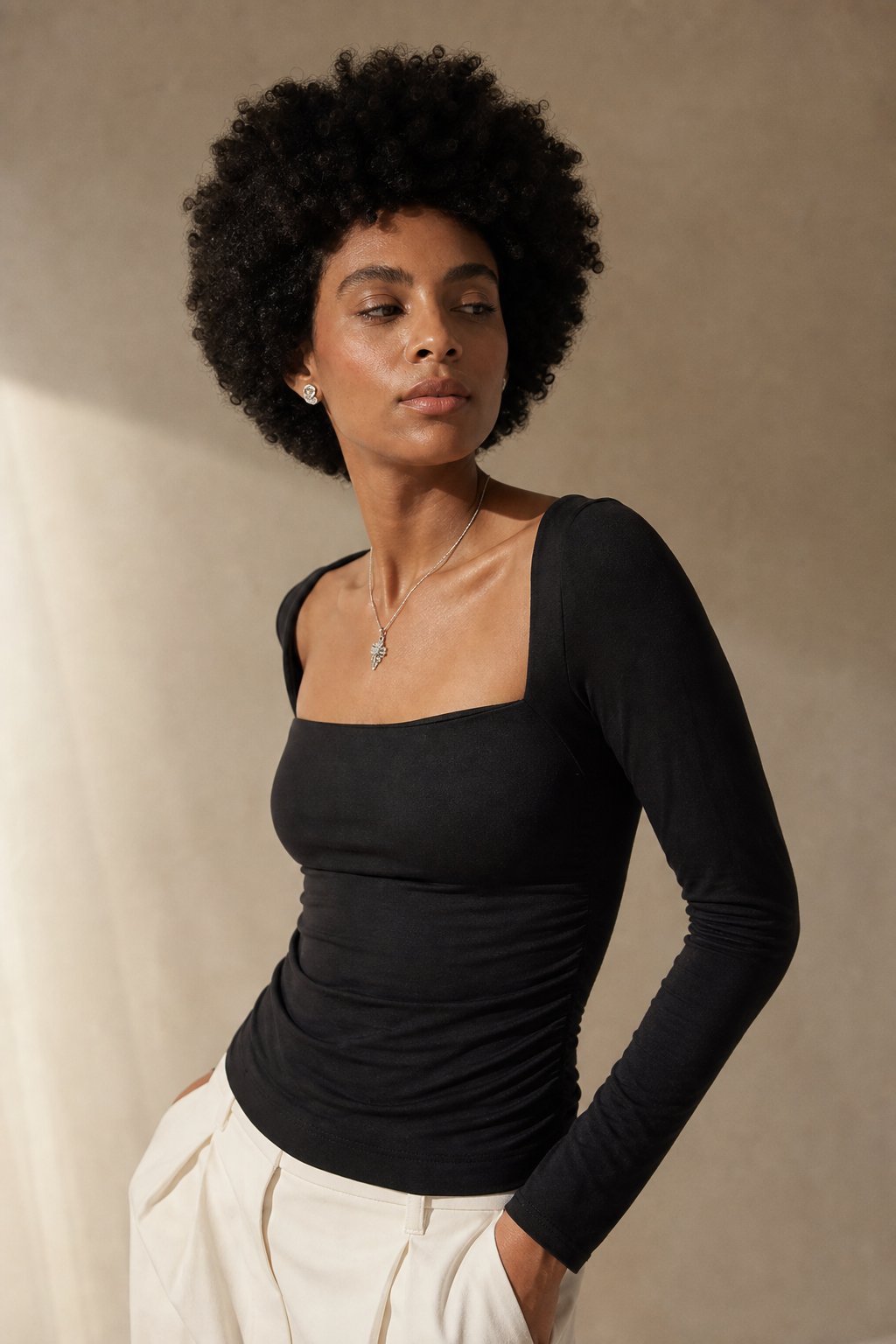 Tuscany Twilight Top — Black, banana_republic product shot