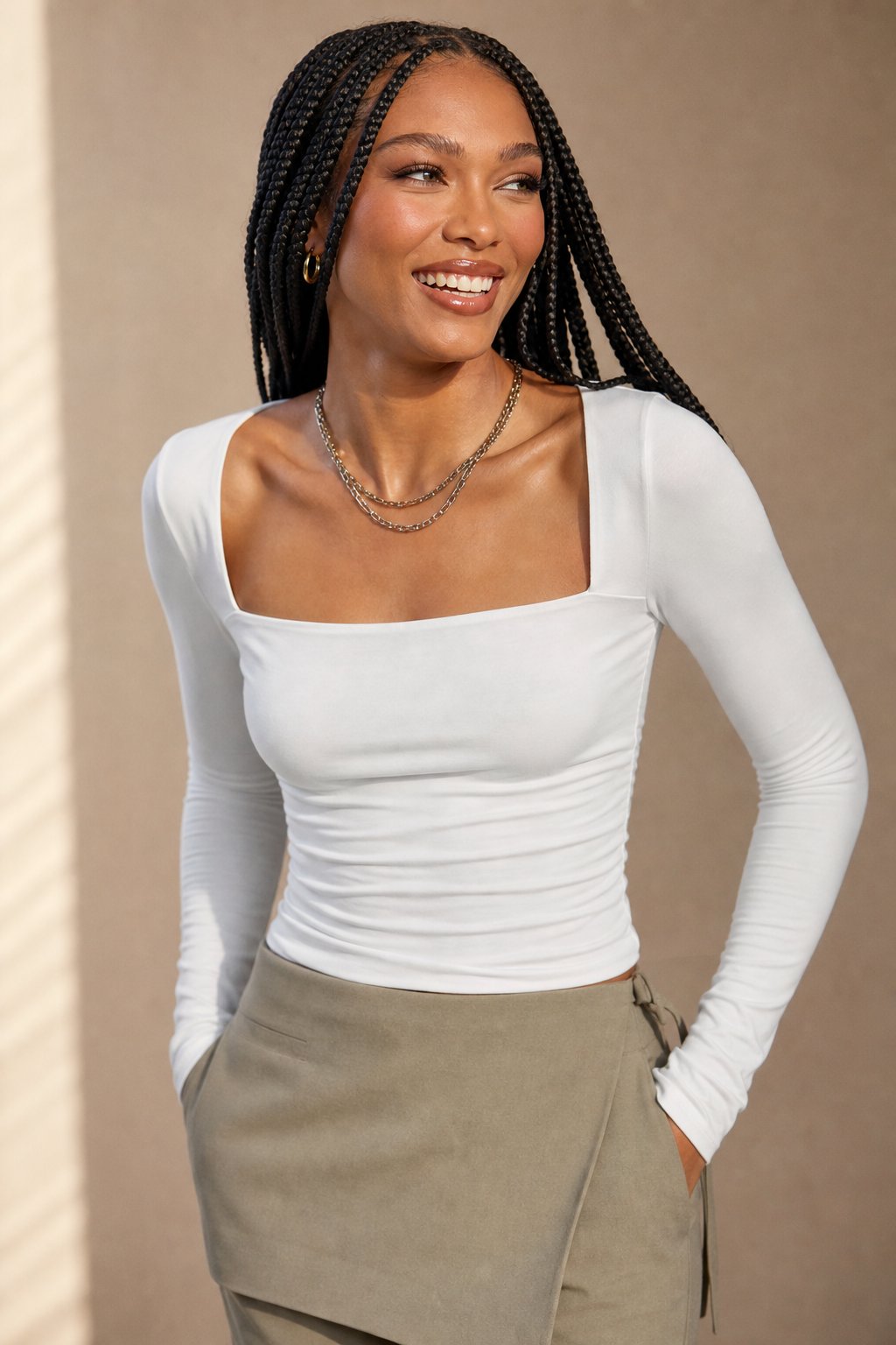 Tuscany Twilight Top — White, banana_republic product shot